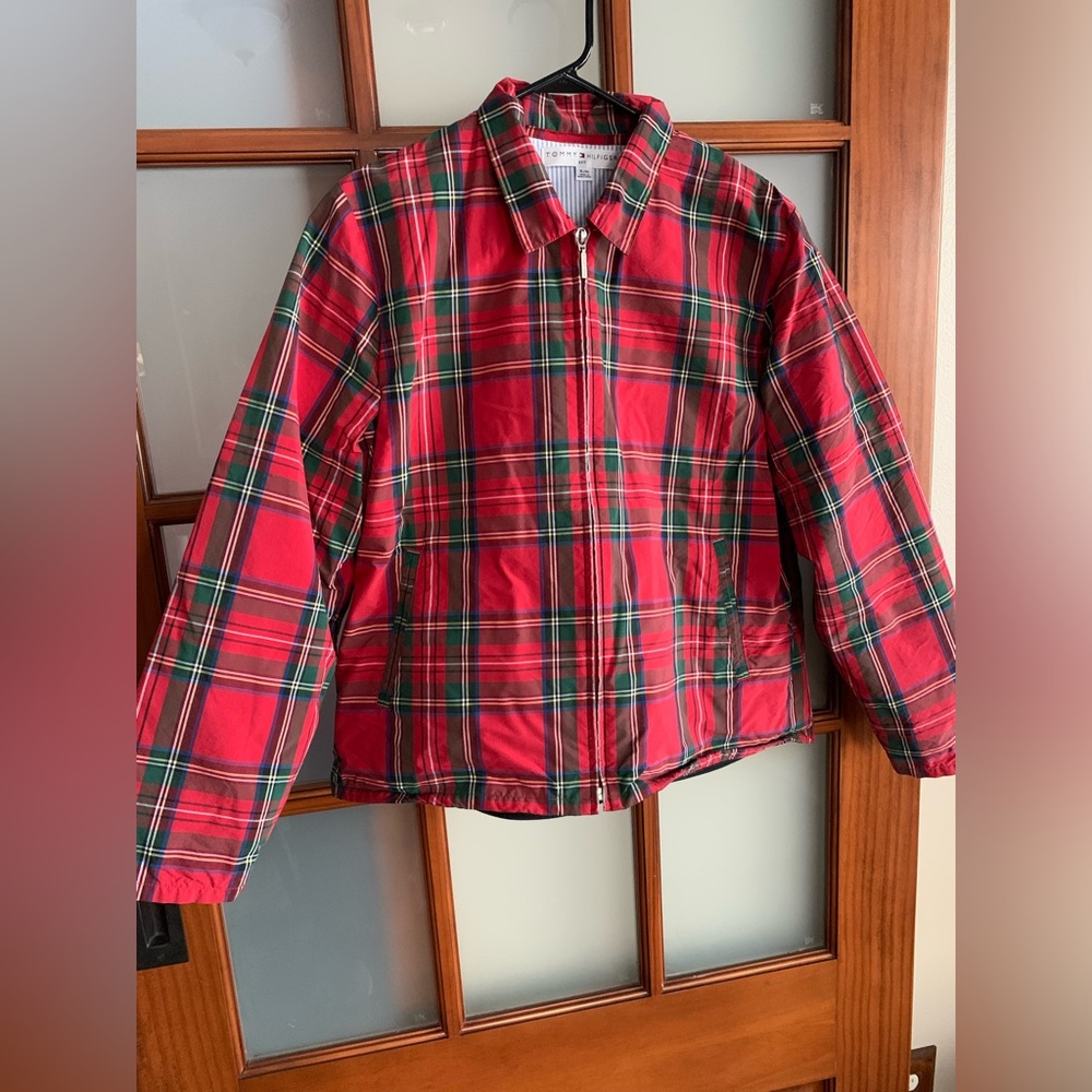 Tommy Hilfiger Golf - light fleece lined plaid jacket